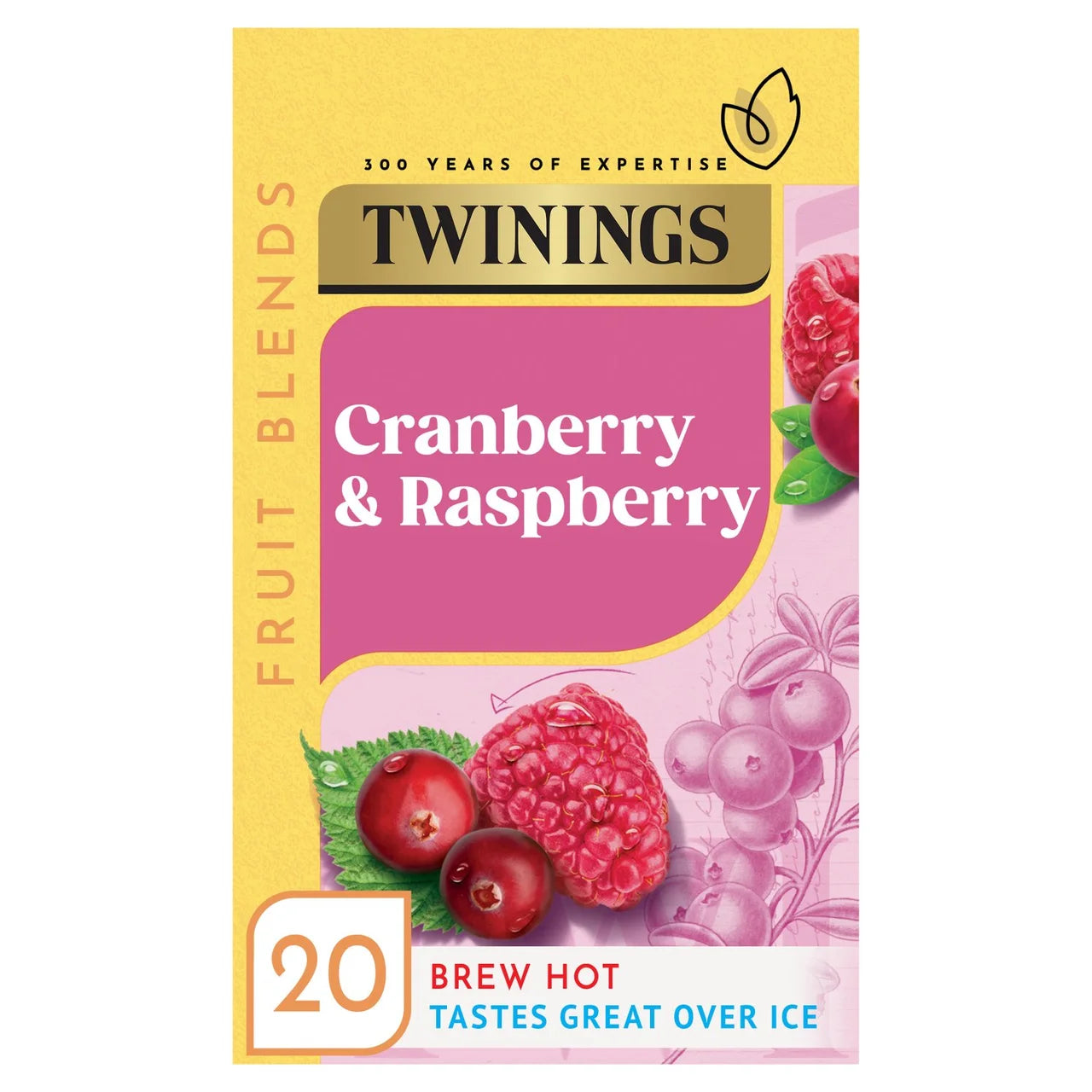 Twinings Cranberry & Raspberry Tea 20 per pack トワイニング クランベリー&ラズベリー ティー 1パック 20本