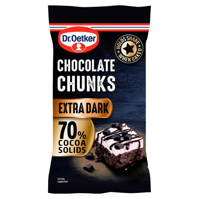 Dr. Oetker 70% Extra Dark Chocolate Chunks 100g