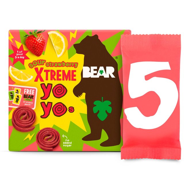 Bear Yoyos Super Sour Strawberry & Apple Multipack 5 x 20g