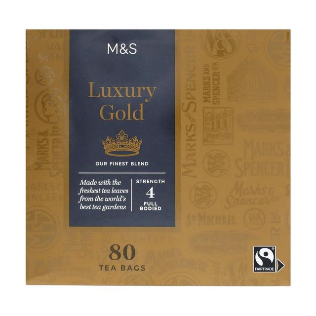 マークス&スペンサー Luxury Gold 80個入り　3個セット M&S Fairtrade Luxury Gold Teabags 80 per pack M&S マークス