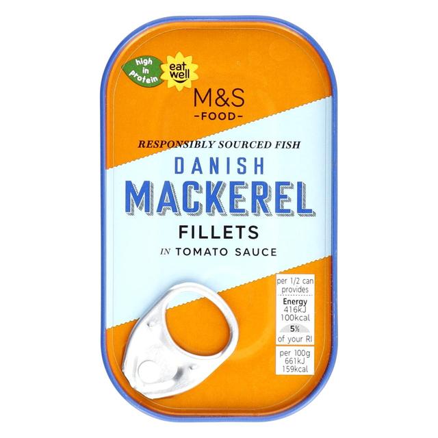 M&S Danish Mackerel Fillets in Tomato Sauce 125g
