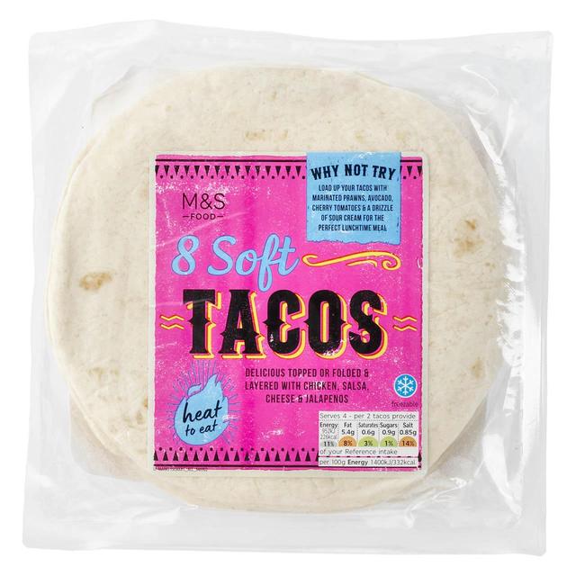 M&S Small Soft Tacos 8 per pack