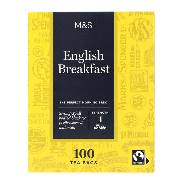 マークス&スペンサー English Breakfast 100個入り2個セット M&S Fairtrade English Breakfast Tea Bags 100 per pack M&S フェア