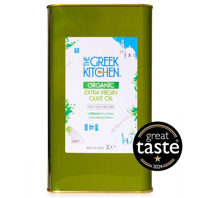 The Greek Kitchen Organic Unfiltered Extra Virgin Olive Oil 3L