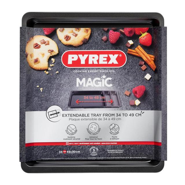 Pyrex Extendable Baking & Oven Tray 34-49cm by 30cm N/A