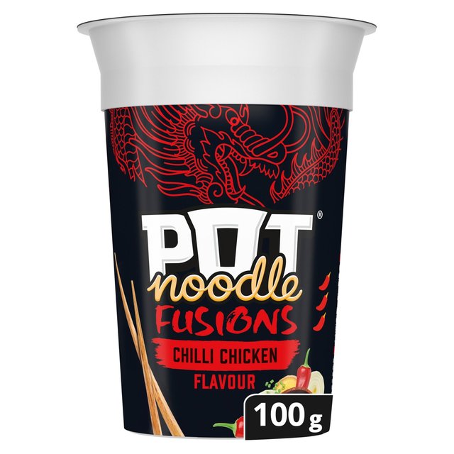 Pot Noodle Fusions Chilli Chicken Instant Snack Noodle 100g
