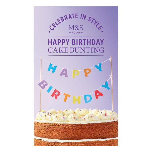 M&S Happy Birthday Cake Bunting N/A