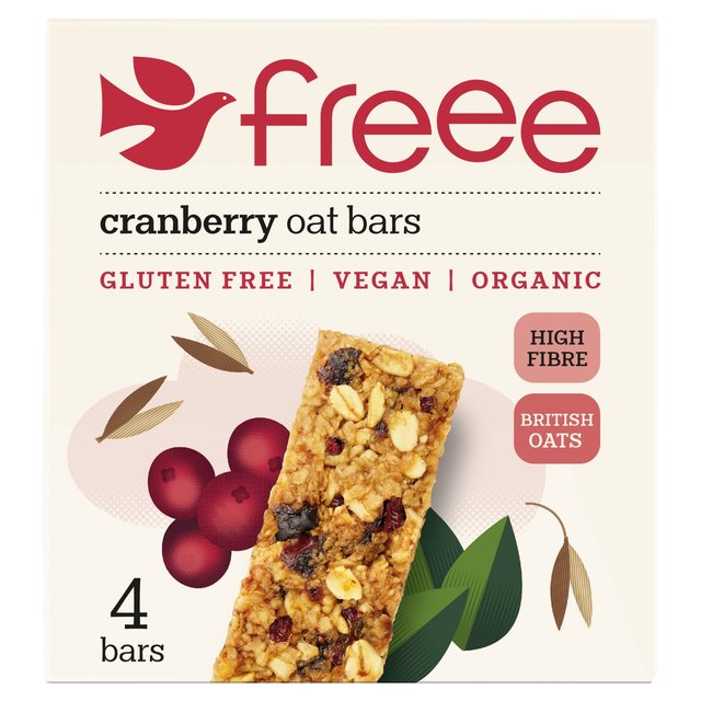 Freee Organic Gluten Free Cranberry Oat Bars 4 x 35g