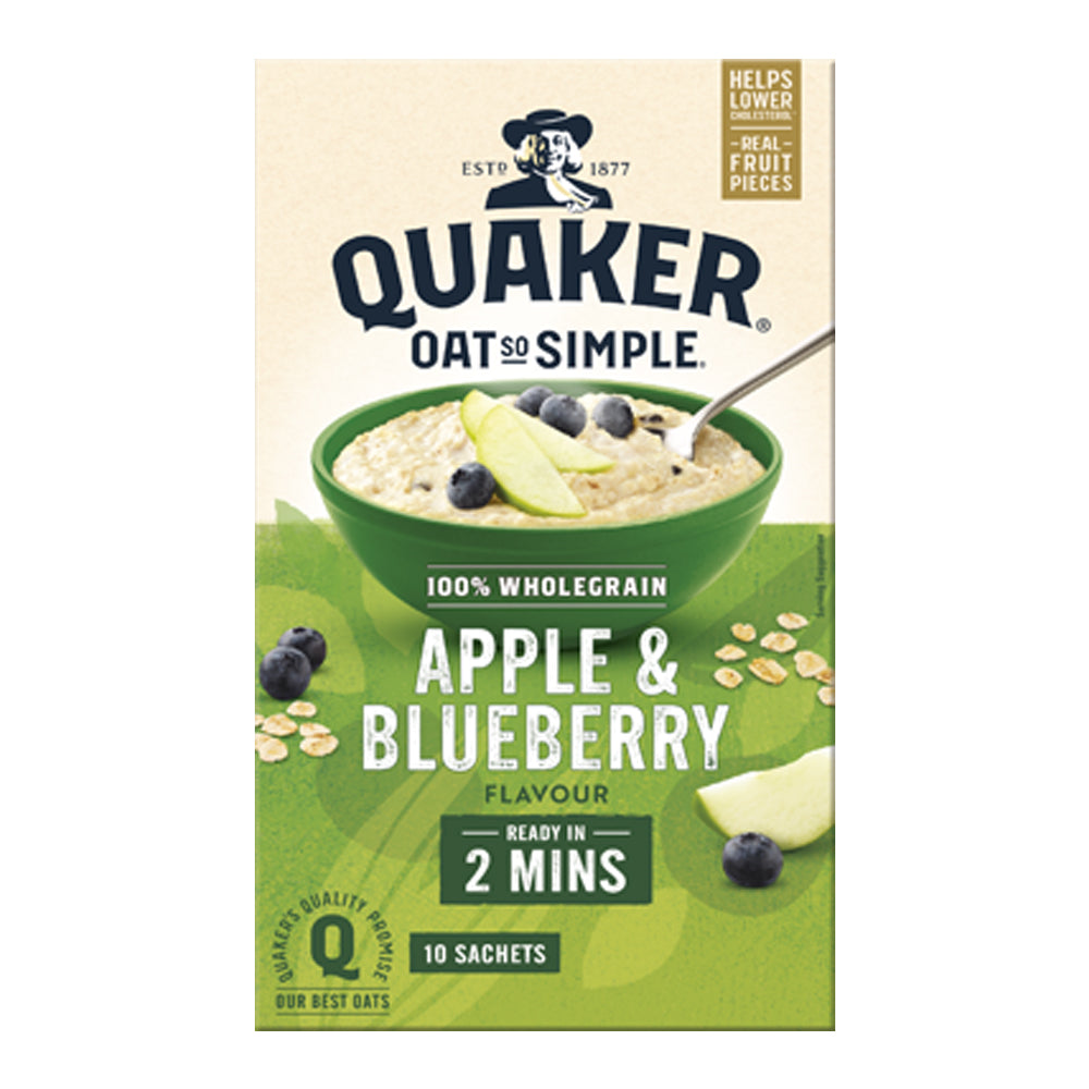 Quaker Oat So Simple Simply Apple Porridge Cereal No Added Sugar 8 per pack Quaker Oat So Simple Simply Apple Porridge Cereal No Added Sugar 8 per pack