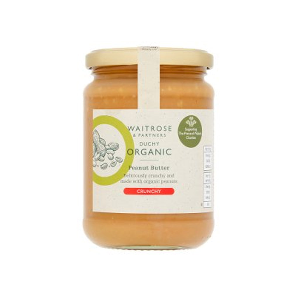 Duchy Organic Crunchy Peanut Butter 340g Waitrose ダッチー オーガニック クランチー ピーナッツバター 340g 英国製
