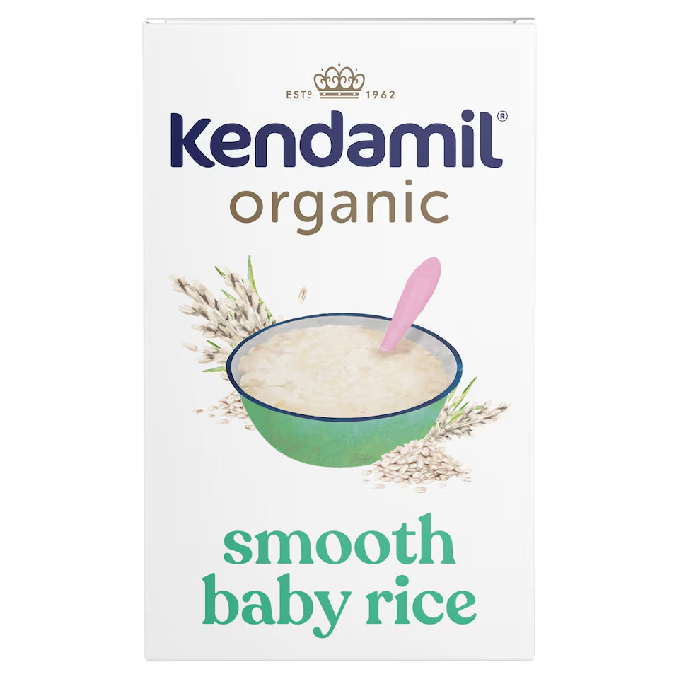 Kendamil Organic Smooth Baby Rice 4-6 Months 120G ケンダミル 赤ちゃん用 ご飯 オーガニック スムース・ベビーライス 4-6ヵ月 120G