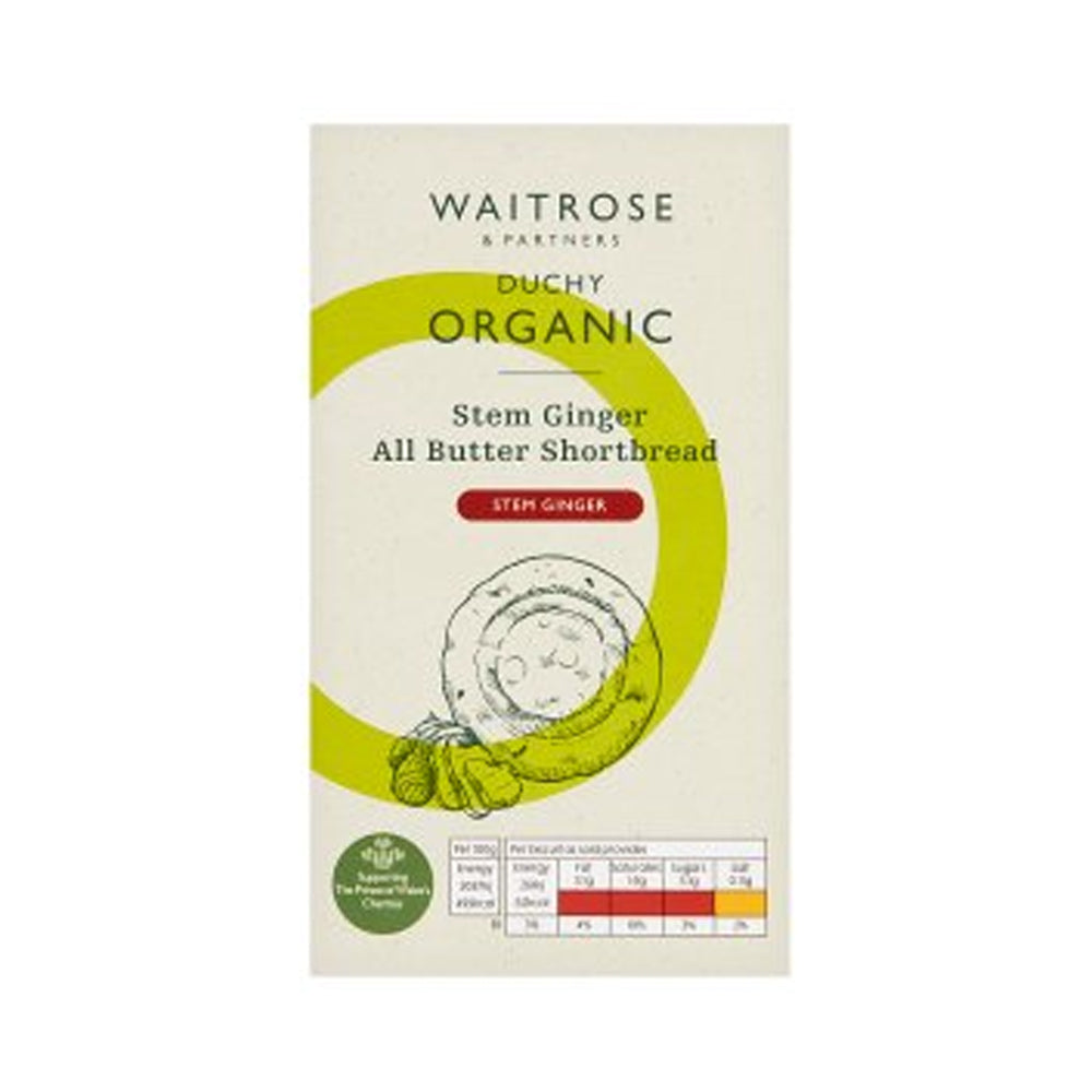 Duchy Organic Stem Ginger Shortbread 150g Waitrose ダッチー オーガニック ステムジンジャー ショートブレッド 150g ビスケット 茎生姜