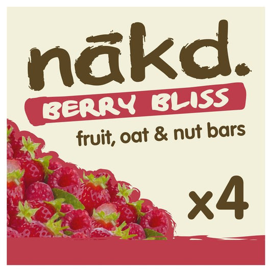 nakd. Berry Bliss Fruit Nut & Oat Bars Multipack 4 x 30g