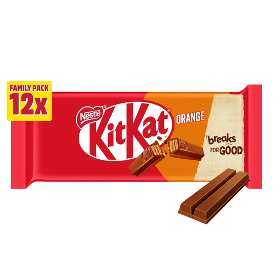 KitKat 2 Finger Orange Chocolate Biscuit Bar 12 x 20.7g キットカット 2 フィンガー オレンジ チョコレート ビスケット バー 14 x 20.7g