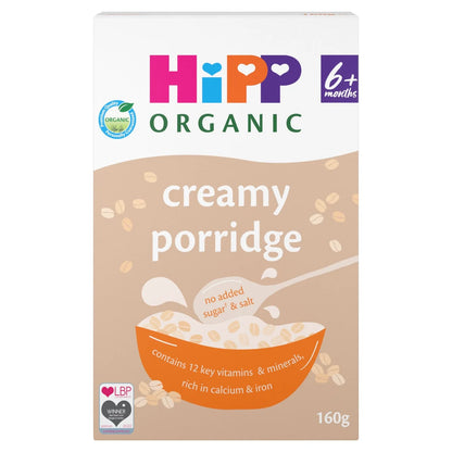 HiPP Organic Creamy Porridge 6+ Months 160g, HiPP オーガニック クリーミーポリッジ（生後6か月頃から）