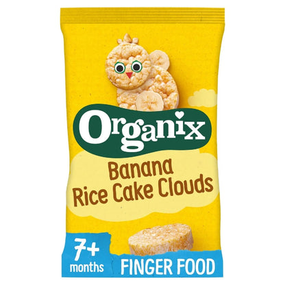 Organix Banana Rice Cake Clouds Organic Baby Snacks 7 months+ 40g オーガニックス バナナライスケーキ クラウズ オーガニック ベビースナック（生後7か月頃から）40g