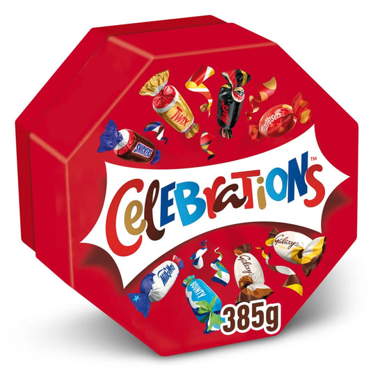 Celebrations Milk Chocolate Centrepiece Box Chocolate & Biscuits Bars 385g セレブレーションズ ミルクチョコレート センターピースボックス チョコレート＆ビスケットバー