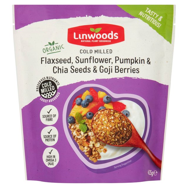 Linwoods Milled Flax, Sunflower Pumpkin Chia Seeds & Goji Berries 425g