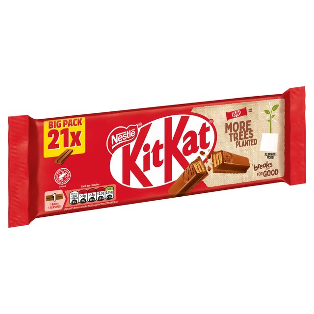 KitKat 2 Finger Milk Chocolate Biscuit Bar Multipack 21 x 20.7g