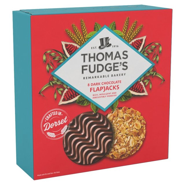 Fudge's Dark Chocolate Flapjacks 8 per pack