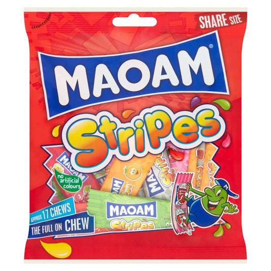 Maoam Stripes Chewy Wrapped Sweets Sharing Bag 140g