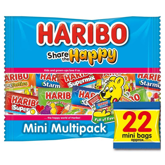 Haribo Share the Happy Sweets 22 Treatsize Mini Bags 352g