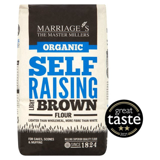 Marriage's Organic Light Brown Self Raising Flour 1kg