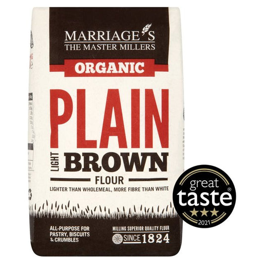 Marriage's Organic Light Brown Plain Flour 1kg