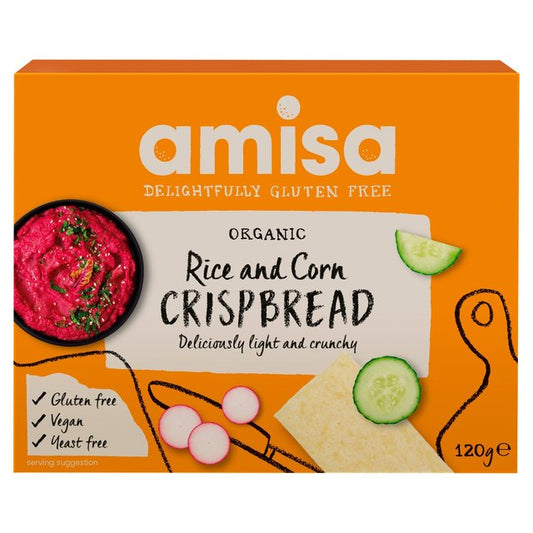 Amisa Organic Gluten Free Rice & Corn Crispbread 120g