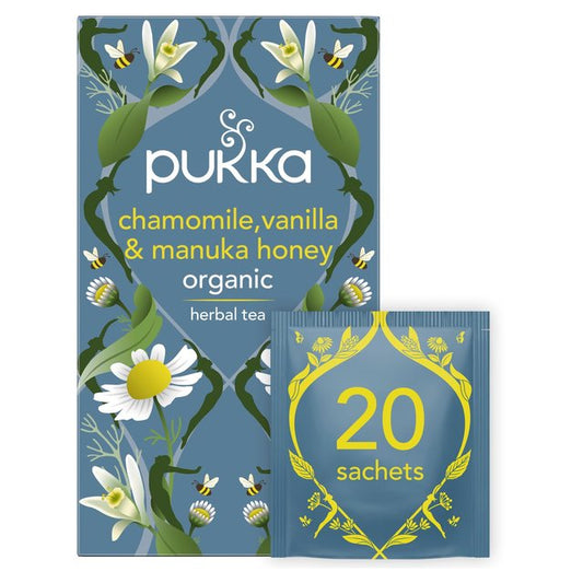 Pukka Tea Chamomile Vanilla & Manuka Honey Teabags 20 per pack