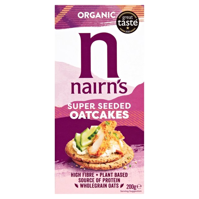 Nairns Organic Super Seeded Flaxseed Chia & Sunflower Oatcakes 200g