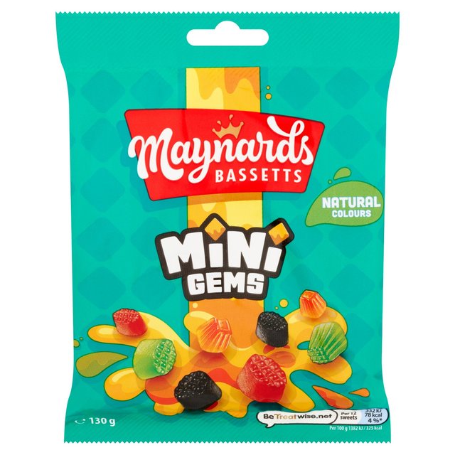 Maynards Bassetts Midget Gems Sweets Bag 130g