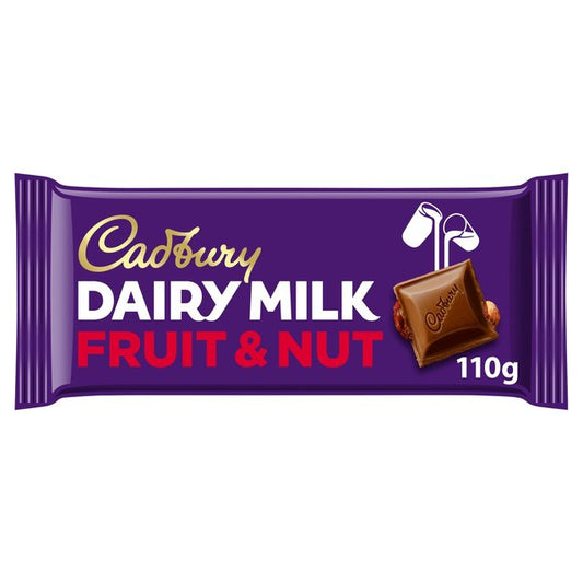 Cadbury Dairy Milk Fruit & Nut Chocolate Bar 110g