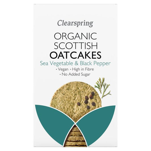 Clearspring Organic Sea Vegetable & Black Pepper Oatcakes 200g