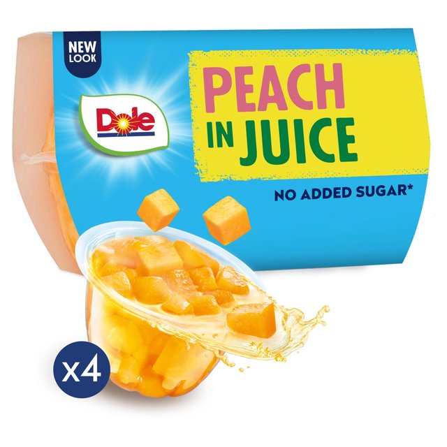 Dole Peaches In Juice Fruit Pots Multipack 4 x 113g