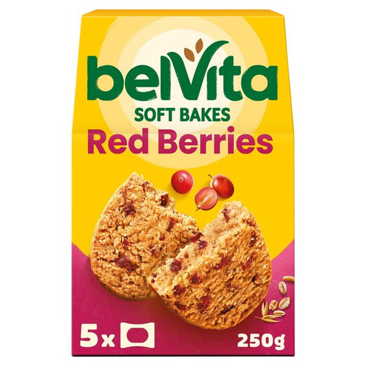 Belvita Red Fruits Soft Bakes Breakfast Biscuits 5 x 50g