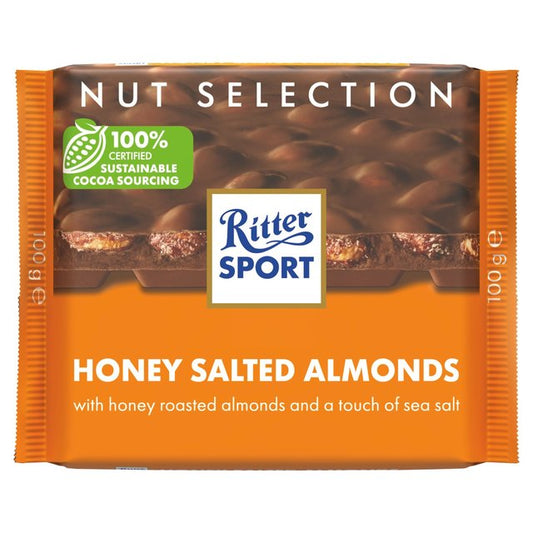 Ritter Sport Nut Perfection Honey Salted Almonds Milk Chocolate 100g