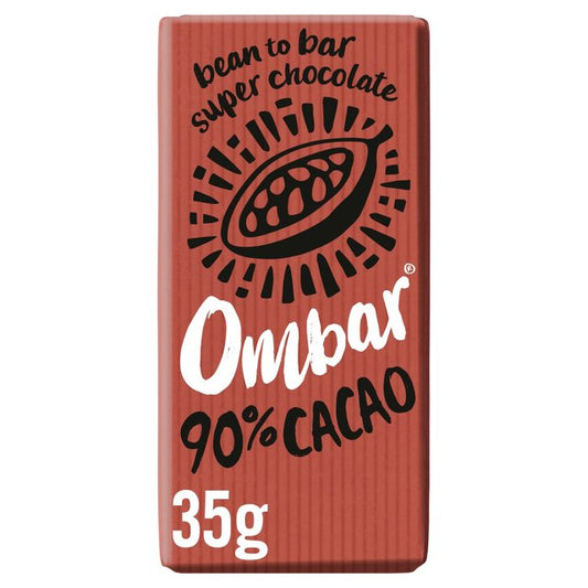 Ombar 90% Cacao Organic Vegan Fair Trade Dark Chocolate 35g