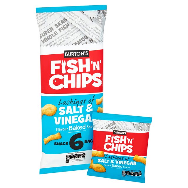 Burton's Fish & Chips Salt & Vinegar Multipack 6 per pack Burt – KENZENUK