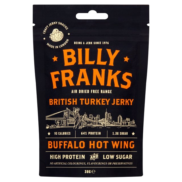 Billy Franks Buffalo Hot Wing Turkey Jerky 30g