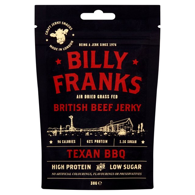 Billy Franks Texan BBQ Beef Jerky 30g