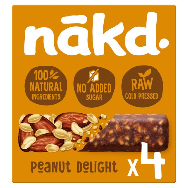 nakd. Peanut Delight Fruit & Nut Bars Multipack 4 x 35g