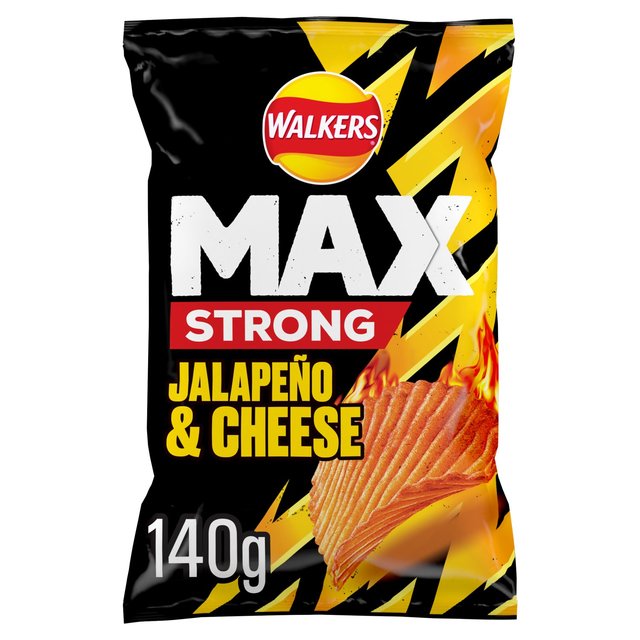 Walkers Max Strong Jalapeno & Cheese Sharing Bag Crisps 140g