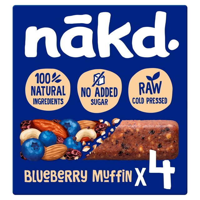 nakd. Blueberry Muffin Fruit & Nut Bars Multipack 4 x 35g