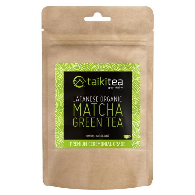 Taiki Tea Premium Organic Ceremonial Matcha Packet 100g 大樹茶 プレミアム有機儀式用 ...