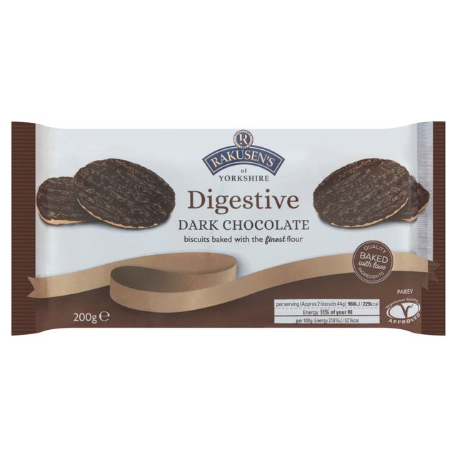 Rakusens Plain Chocolate Digestives 200g