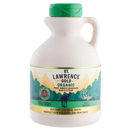 St Lawrence Gold Organic Pure Maple Syrup Amber 500ml