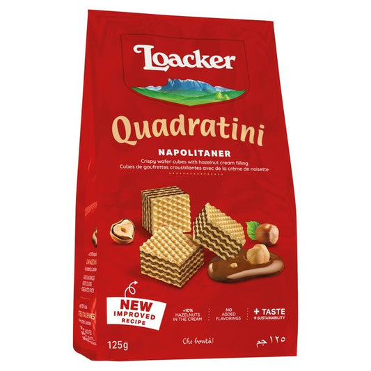 Loacker Hazelnut Napolitaner Quadratini Wafers 125g