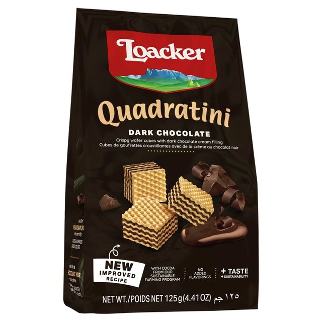 Loacker Dark Chocolate Quadratini Wafers 125g