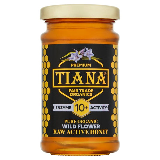 TIANA FairTrade Organics Raw Active Wild Mountain Flower Honey 250g